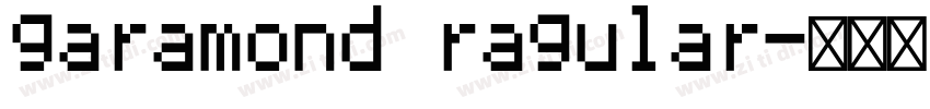 garamond ragular字体转换